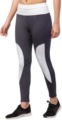 Bluecon Color Block Women Grey Tights