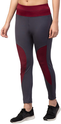 Bluecon Color Block Women Grey Tights