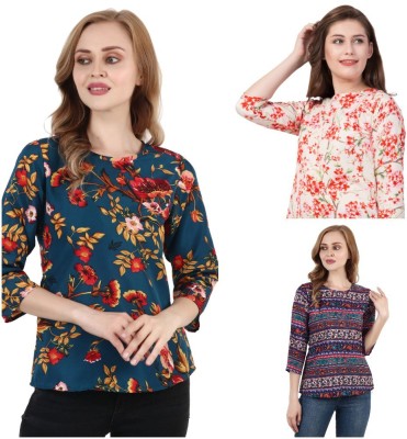 Now Try IT Party Floral Print Women Multicolor Top