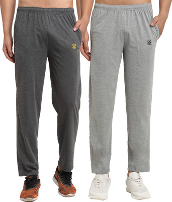 MACK JONNEY Solid Men Grey Track Pants