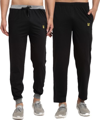 VIMAL JONNEY Checkered Men Black Track Pants