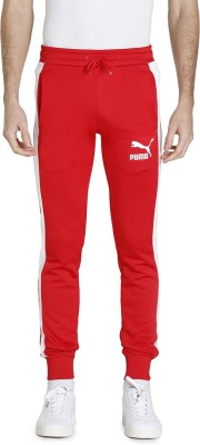 PUMA Iconic T7 Track Pants PT Colorblock Men Red Track Pants