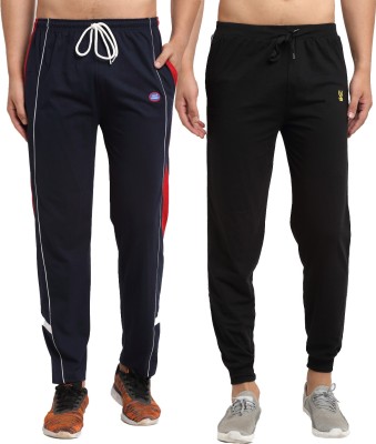 VIMAL JONNEY Striped Men Black, Blue Track Pants