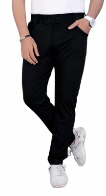 TopQore Relaxed Men Black Trousers