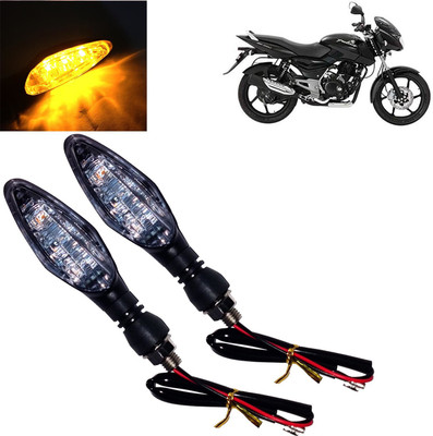 DvineAutoFashionZ Front, Rear, Side LED Indicator Light for Bajaj Pulsar 135 LS DTS-i(Amber)