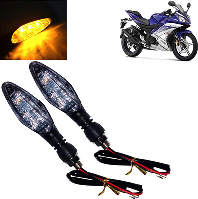 DvineAutoFashionZ Front, Rear, Side LED Indicator Light for Yamaha Universal For Bike(Amber)