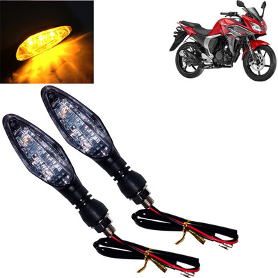 DvineAutoFashionZ Front, Rear, Side LED Indicator Light for Yamaha Universal For Bike(Amber)
