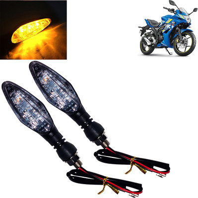 DvineAutoFashionZ Front, Rear, Side LED Indicator Light for Suzuki Gixxer SF(Amber)