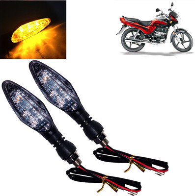DvineAutoFashionZ Front, Rear, Side LED Indicator Light for Hero Passion Plus(Amber)
