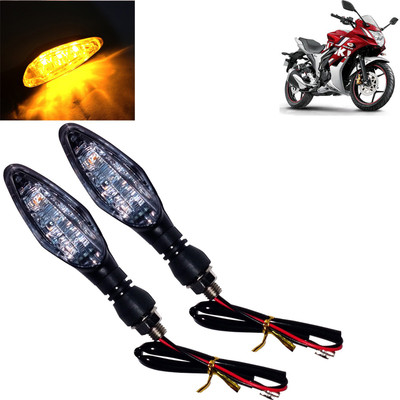 DvineAutoFashionZ Front, Rear, Side LED Indicator Light for Suzuki Gixxer(Amber)