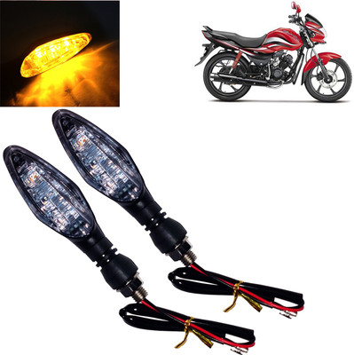 DvineAutoFashionZ Front, Rear, Side LED Indicator Light for Hero Universal For Bike(Amber)