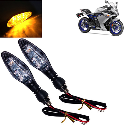 DvineAutoFashionZ Front, Rear, Side LED Indicator Light for Yamaha RX 100(Amber)