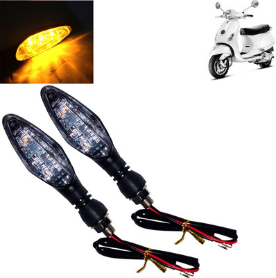 DvineAutoFashionZ Front, Rear, Side LED Indicator Light for Piaggio Vespa LX(Amber)