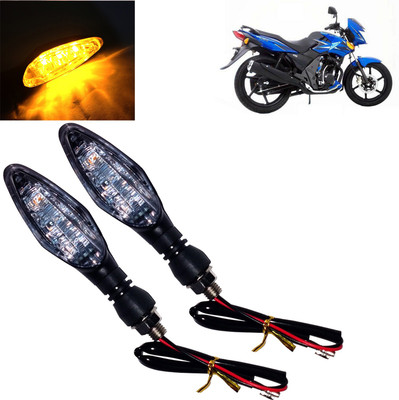 DvineAutoFashionZ Front, Rear, Side LED Indicator Light for TVS Flame SR125(Amber)