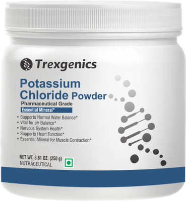 Trexgenics POTASSIUM CHLORIDE POWDER (250 gram / 8.81 Oz) Essential Mineral(2 x 125 g)