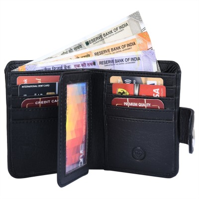 MATIN Life Men Casual Black Artificial Leather Wallet(12 Card Slots)