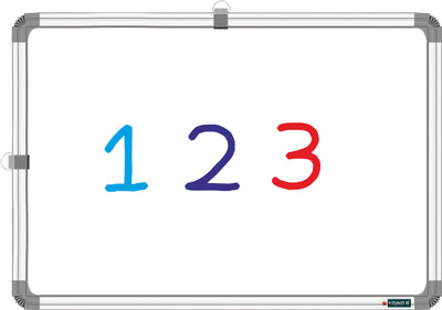 YAJNAS Non Magnetic 1x1.5 Feet, Double-Sided Writing Whiteboard & Chalkboard, Pack of 1 Board Whiteboards(White, Green)