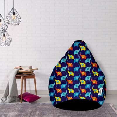 Flipkart SmartBuy XXL Tear Drop Bean Bag Cover  (Without Beans)(Multicolor)