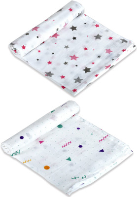 LazyToddler 3D Printed Crib Swaddling Baby Blanket for  Mild Winter(Cotton, White)