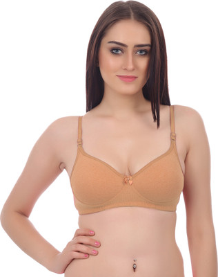Beach Curve Women Full Coverage Non Padded Bra(Brown)
