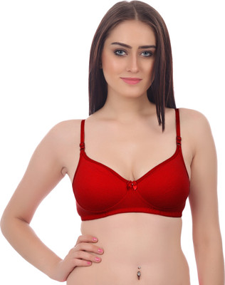 samvar Michi Bra Women T-Shirt Non Padded Bra(Red)