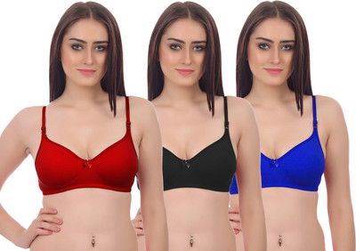 samvar Michi Bra Women Minimizer Non Padded Bra(Red, Black, Blue)