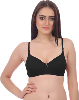 samvar Michi Bra Women T-Shirt Non Padded Bra(Black)