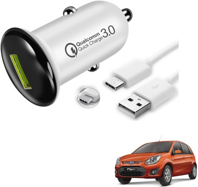 KOZDIKO 25.5 W Turbo Car Charger(White, With USB Cable)