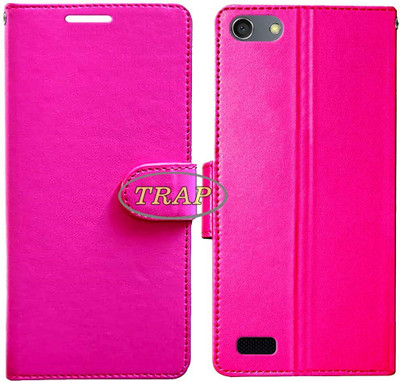 Trap Back Cover for Oppo A33F(Pink, Cases with Holder, Pack of: 1)