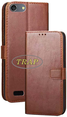 Trap Back Cover for Oppo A33F(Brown, Cases with Holder, Pack of: 1)