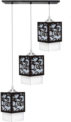 Gojeeva Gojeeva Wooden Plate Thali (Black) Pendants Ceiling Lamp(Black)