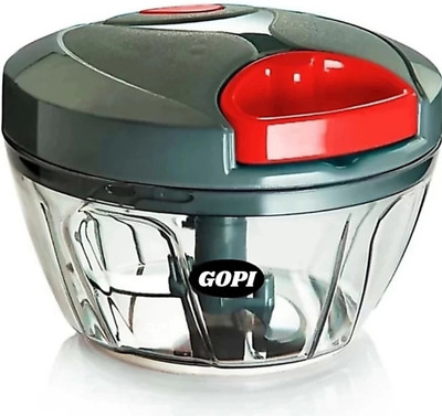 gopi by GopiStore 3 Stainless Steel Blade, powerful mini handy quick 450 ml (GRAY) Vegetable & Fruit Chopper(1 Chopper)