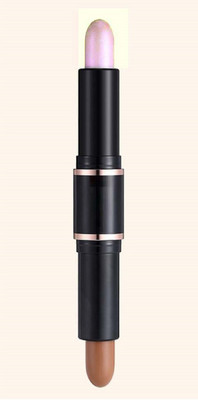 Aylily Best 2 IN 1 Shine Highlighter And Concealer Contour Stick Highlighter Concealer(PINK, DARK BEIGE, 8 g)