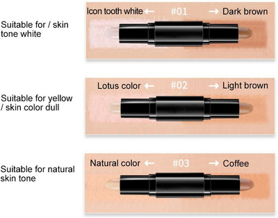 JANOST 2 In 1 Highlighter and Contour Stick Highlighter (cream)  Concealer(MULTICOLOR, 24 g)
