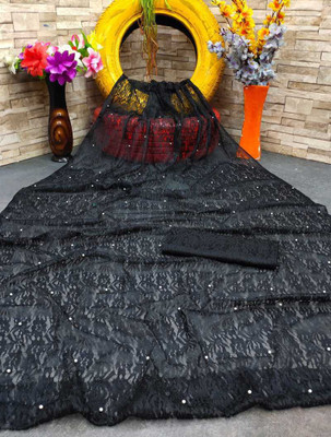 DHARMEE Net/Lace Self Design Blouse Material