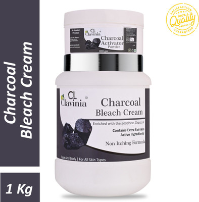 CLAVINIA Charcoal Bleach Cream , 1 Kg(1000 g)
