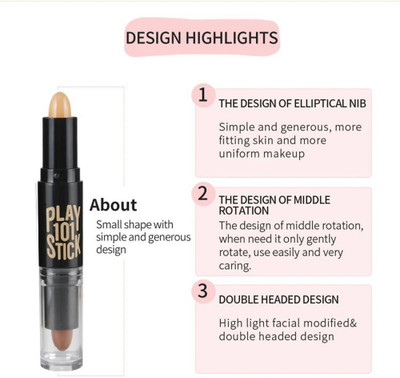 JANOST PERFECT MATTE CREAMY LONG STAY HIGHLIGHTER AND CONCEALER MAKE-UP STICK Concealer(NATURAL, 8 g)
