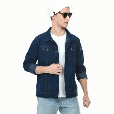 Masterly Weft 3/4th Sleeve Solid Men Denim Jacket