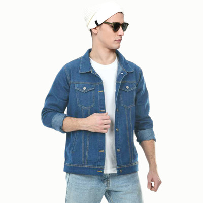 Masterly Weft 3/4th Sleeve Solid Men Denim Jacket