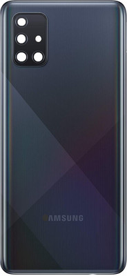 Sandreezz Samsung Galaxy A71 / SM-A715 (With Camera lens) (with Proper Logo) Back Panel(Prism Crush Black)