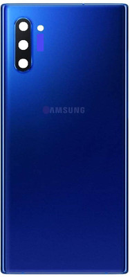 Sandreezz Samsung Galaxy Note 10 / SM-N970 (with Camera Lens) (with Proper Logo) (Glass) Back Panel(Blue)