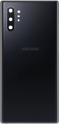 Sandreezz Samsung Galaxy Note 10 Plus / SM-N975 (with Camera Lens) (with Proper Logo) (Glass) Back Panel(Black)