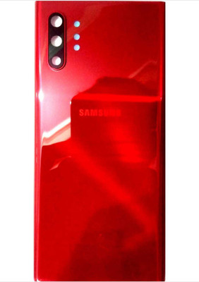 Sandreezz Samsung Galaxy Note 10 Plus / SM-N975 (with Camera Lens) (with Proper Logo) (Glass) Back Panel(Red)