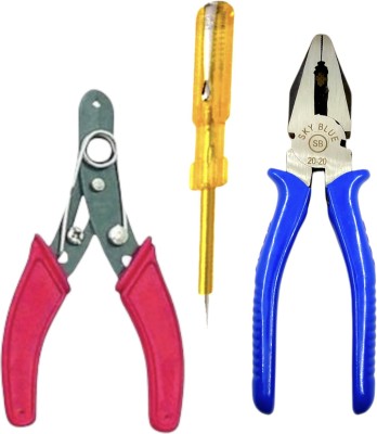 Sky Blue Enterprises Multipurpose Professional 3 Piece Hand Tool Kit Lineman Plier(Length : 6 inch)