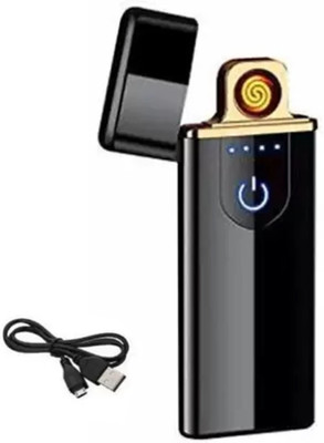REPISH Fingerprint Sensor Lighter USB Rechargeable Lighter Touch Screen, Flameless Pocket Lighter(Black)