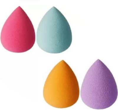 KAHKASA Makeup Beauty Foundation Cream Powder Liquid Blender Sponge Puff(PACK OF 4)