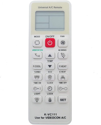 BhalTech K-VC-111 AC Universal Compatible with  VIDEOCON AC Remote Controller(White)