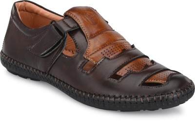 Lazy21 Men Sandals(Brown , 7)