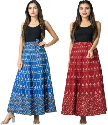 Tanu Printed Women Wrap Around Multicolor Skirt