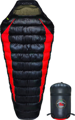 RHINOKraft Rider Black Red Mummy Shape Extra Large Size for Camping in Winter Sleeping Bag